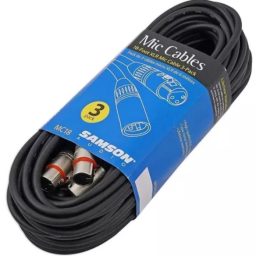 PACK 3 CABLES DE MICROFONO 6 MTS MC18 SAMSON